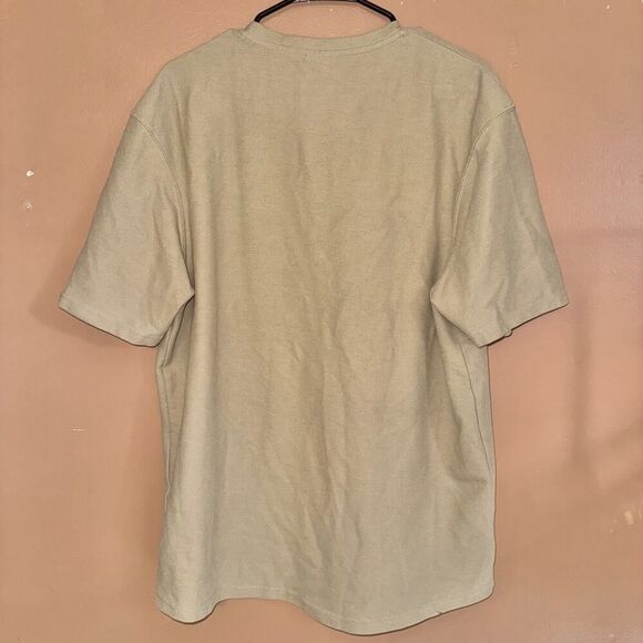ZARA Men's Ribbed Knit Short Sleeve Tee T-Shirt Brown Size XL - Picture 7 of 7